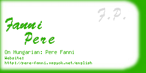 fanni pere business card